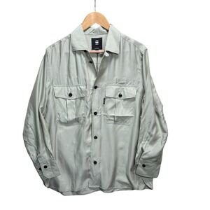 G-Star RAW Officer BF Shirt LS Mineral Gray Barre Silk D21104-C974-C958 Unisex M